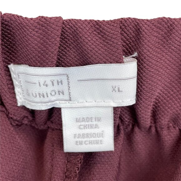 14th and Union burgundy sass elastic back soft straight leg pants extra large - Picture 11 of 12